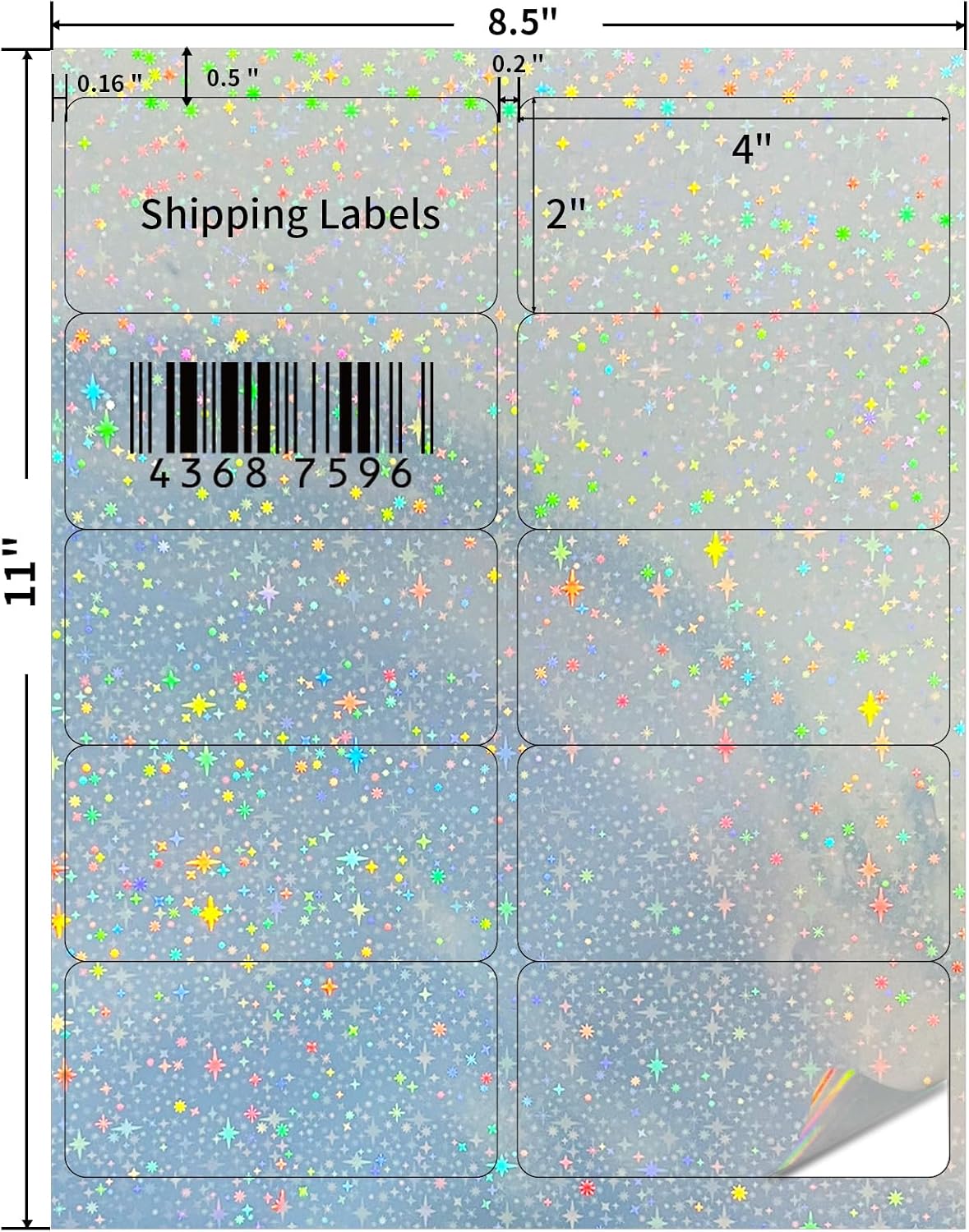 Transparent Stickers Labels - 1" x 2-5/8" Clear Address Labels Mailing Stickers for Laser/Inkjet Printer 8.5"×11"- 20 Sheet/ 600 Label
