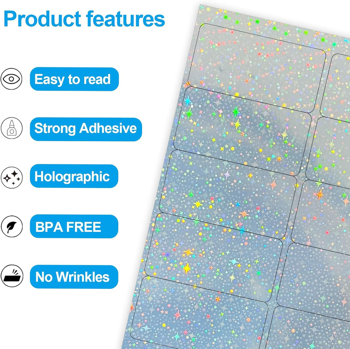 Transparent Stickers Labels - 1" x 2-5/8" Clear Address Labels Mailing Stickers for Laser/Inkjet Printer 8.5"×11"- 20 Sheet/ 600 Label