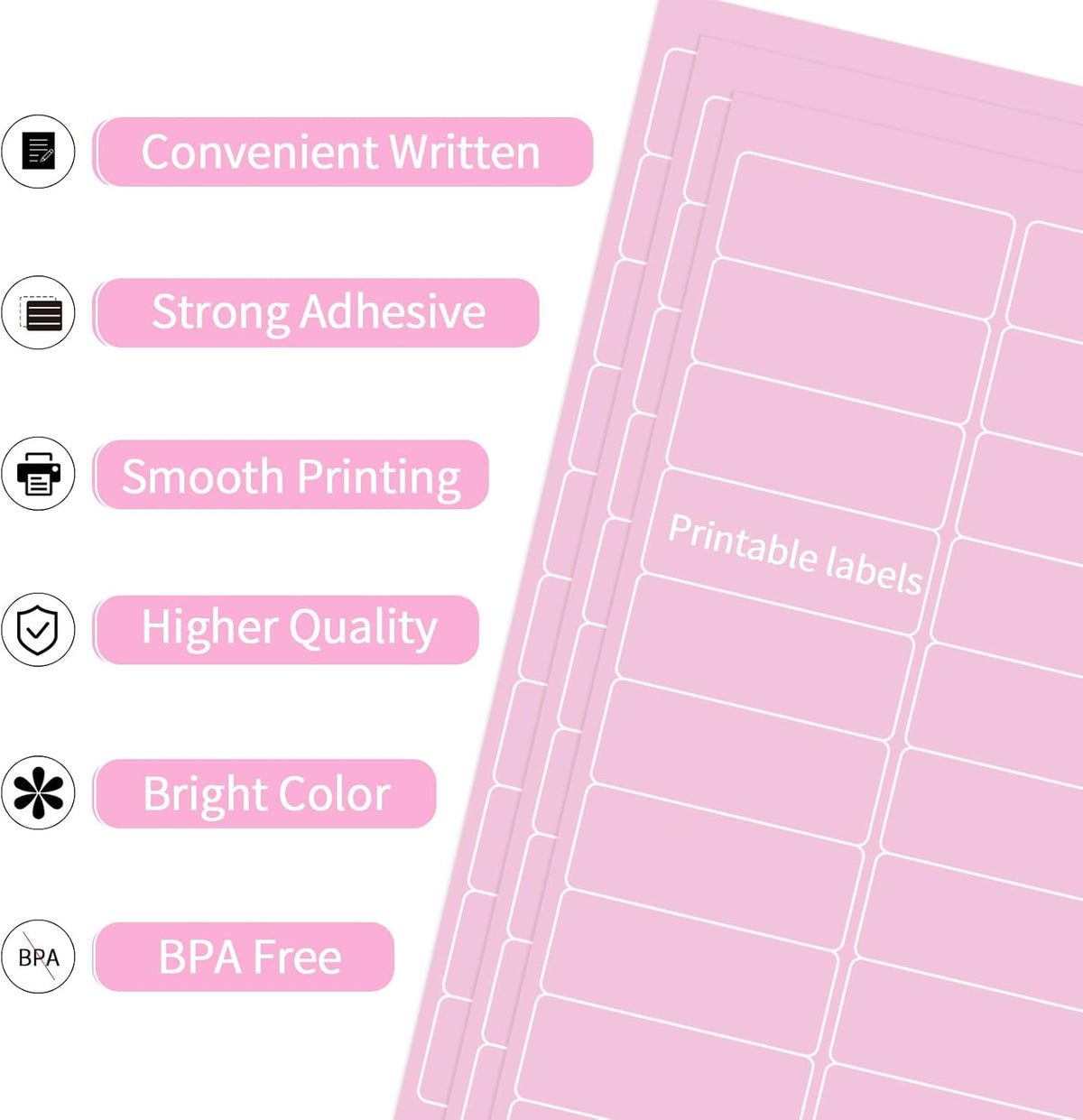 Transparent Stickers Labels - 1" x 2-5/8" Clear Address Labels Mailing Stickers for Laser/Inkjet Printer 8.5"×11"- 20 Sheet/ 600 Label