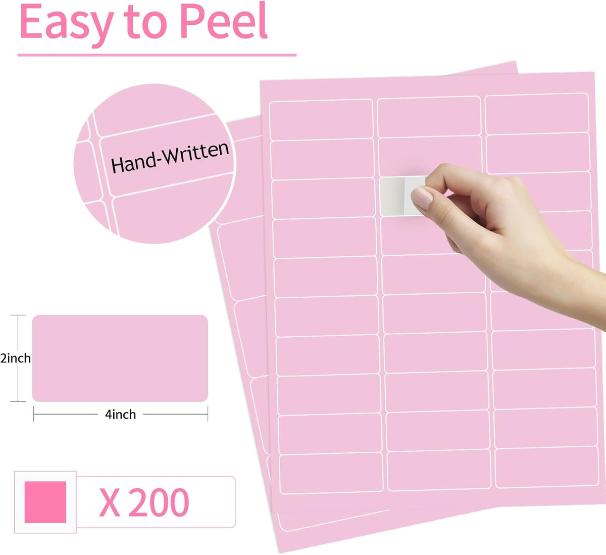 Transparent Stickers Labels - 1" x 2-5/8" Clear Address Labels Mailing Stickers for Laser/Inkjet Printer 8.5"×11"- 20 Sheet/ 600 Label