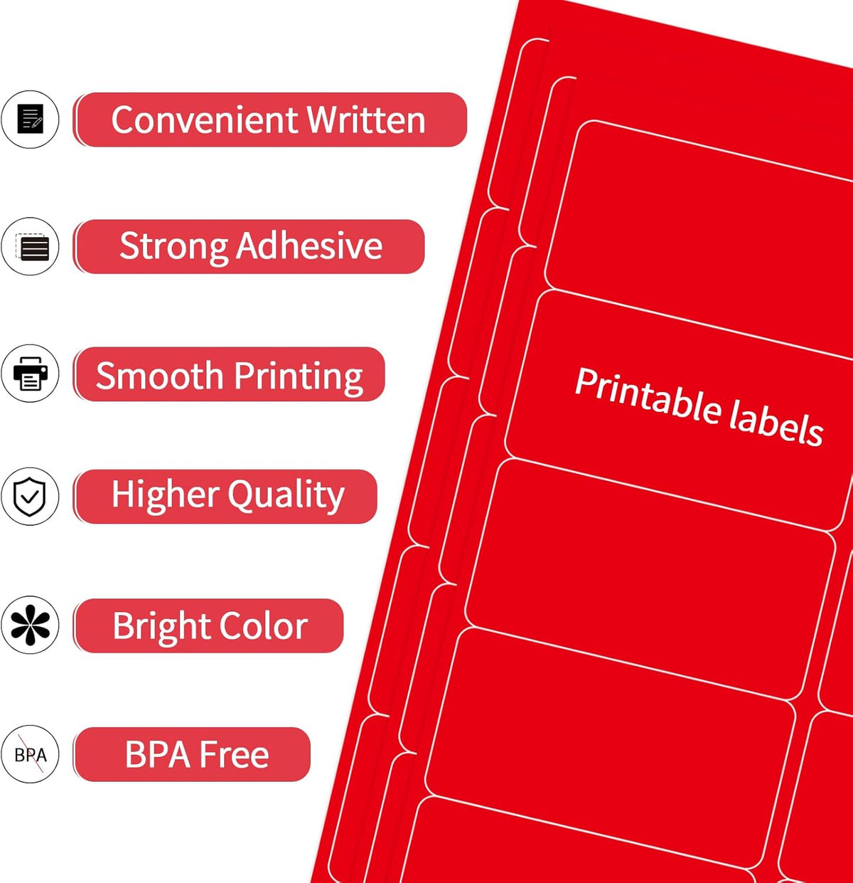 Transparent Stickers Labels - 1" x 2-5/8" Clear Address Labels Mailing Stickers for Laser/Inkjet Printer 8.5"×11"- 20 Sheet/ 600 Label