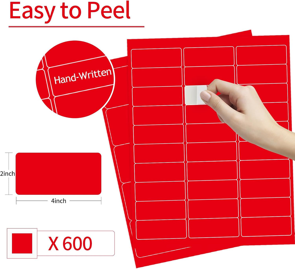 Transparent Stickers Labels - 1" x 2-5/8" Clear Address Labels Mailing Stickers for Laser/Inkjet Printer 8.5"×11"- 20 Sheet/ 600 Label