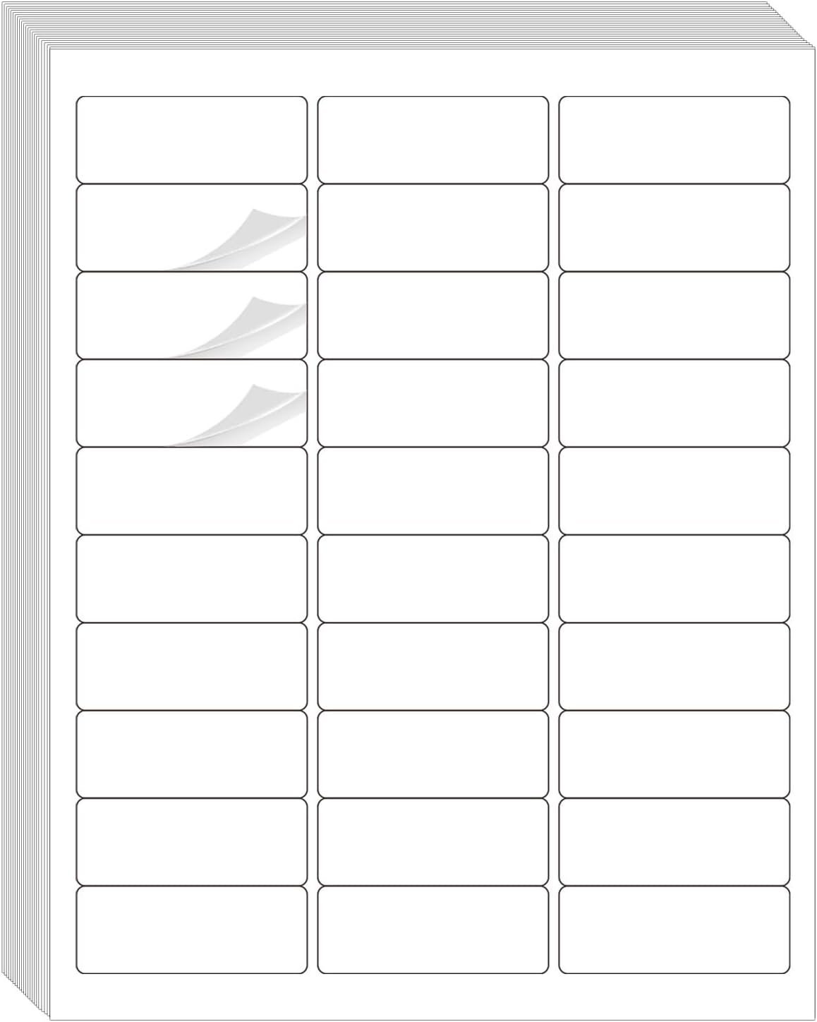Transparent Stickers Labels - 1" x 2-5/8" Clear Address Labels Mailing Stickers for Laser/Inkjet Printer 8.5"×11"- 20 Sheet/ 600 Label