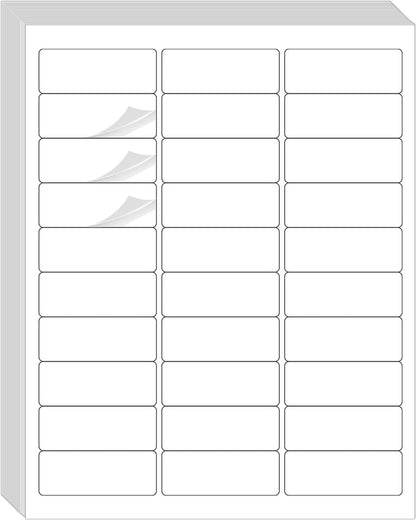 Transparent Stickers Labels - 1" x 2-5/8" Clear Address Labels Mailing Stickers for Laser/Inkjet Printer 8.5"×11"- 20 Sheet/ 600 Label