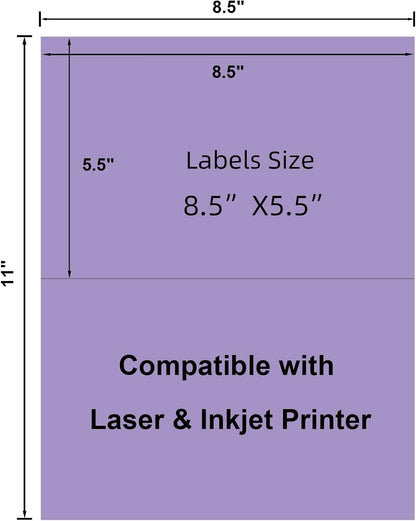Transparent Stickers Labels - 1" x 2-5/8" Clear Address Labels Mailing Stickers for Laser/Inkjet Printer 8.5"×11"- 20 Sheet/ 600 Label