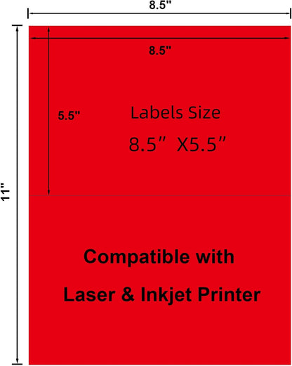 Transparent Stickers Labels - 1" x 2-5/8" Clear Address Labels Mailing Stickers for Laser/Inkjet Printer 8.5"×11"- 20 Sheet/ 600 Label