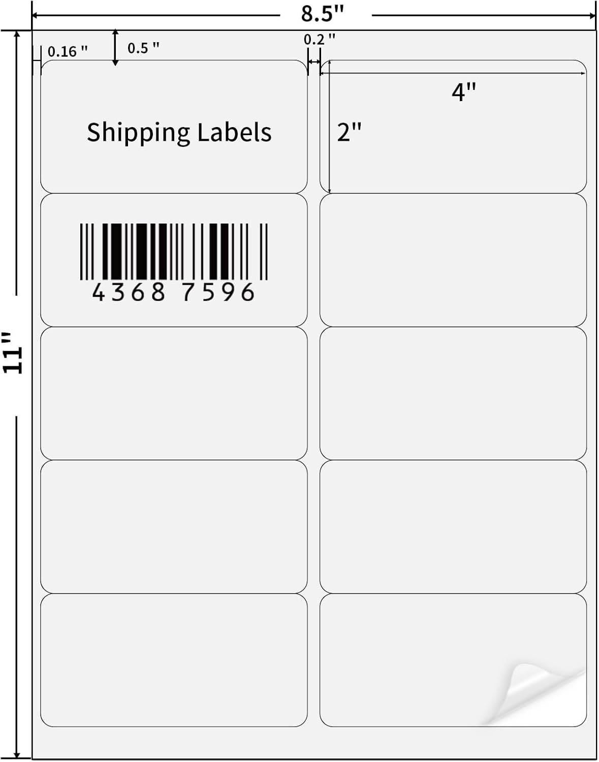 Transparent Stickers Labels - 1" x 2-5/8" Clear Address Labels Mailing Stickers for Laser/Inkjet Printer 8.5"×11"- 20 Sheet/ 600 Label