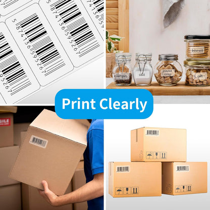 Transparent Stickers Labels - 1" x 2-5/8" Clear Address Labels Mailing Stickers for Laser/Inkjet Printer 8.5"×11"- 20 Sheet/ 600 Label