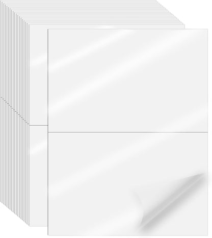 Transparent Stickers Labels - 1" x 2-5/8" Clear Address Labels Mailing Stickers for Laser/Inkjet Printer 8.5"×11"- 20 Sheet/ 600 Label