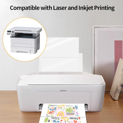 Transparent Stickers Labels - 1" x 2-5/8" Clear Address Labels Mailing Stickers for Laser/Inkjet Printer 8.5"×11"- 20 Sheet/ 600 Label