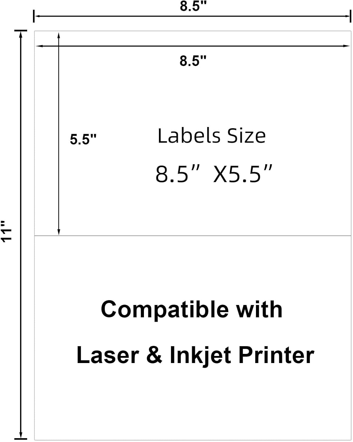 Transparent Stickers Labels - 1" x 2-5/8" Clear Address Labels Mailing Stickers for Laser/Inkjet Printer 8.5"×11"- 20 Sheet/ 600 Label