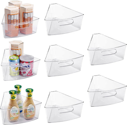 Lazy Susan Cabinet Organizer Bins for Kitchen, 1/8 Wedge