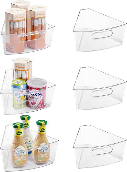 Lazy Susan Cabinet Organizer Bins for Kitchen, 1/8 Wedge