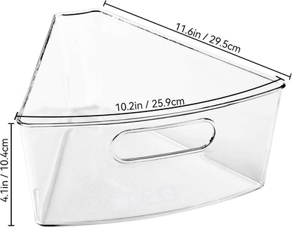 Lazy Susan Cabinet Organizer Bins for Kitchen, 1/8 Wedge