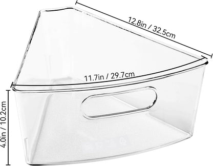 Lazy Susan Cabinet Organizer Bins for Kitchen, 1/8 Wedge