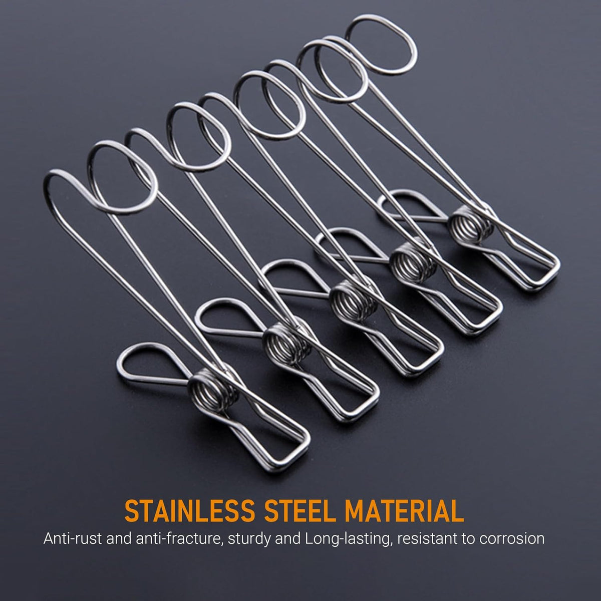 10PCS Stainless Steel Tea Bag Clips with Hook Design, Rust-Resistant Metal Tea Bag Holder for Mug, Squeezer, Accessories for Loose, Silver