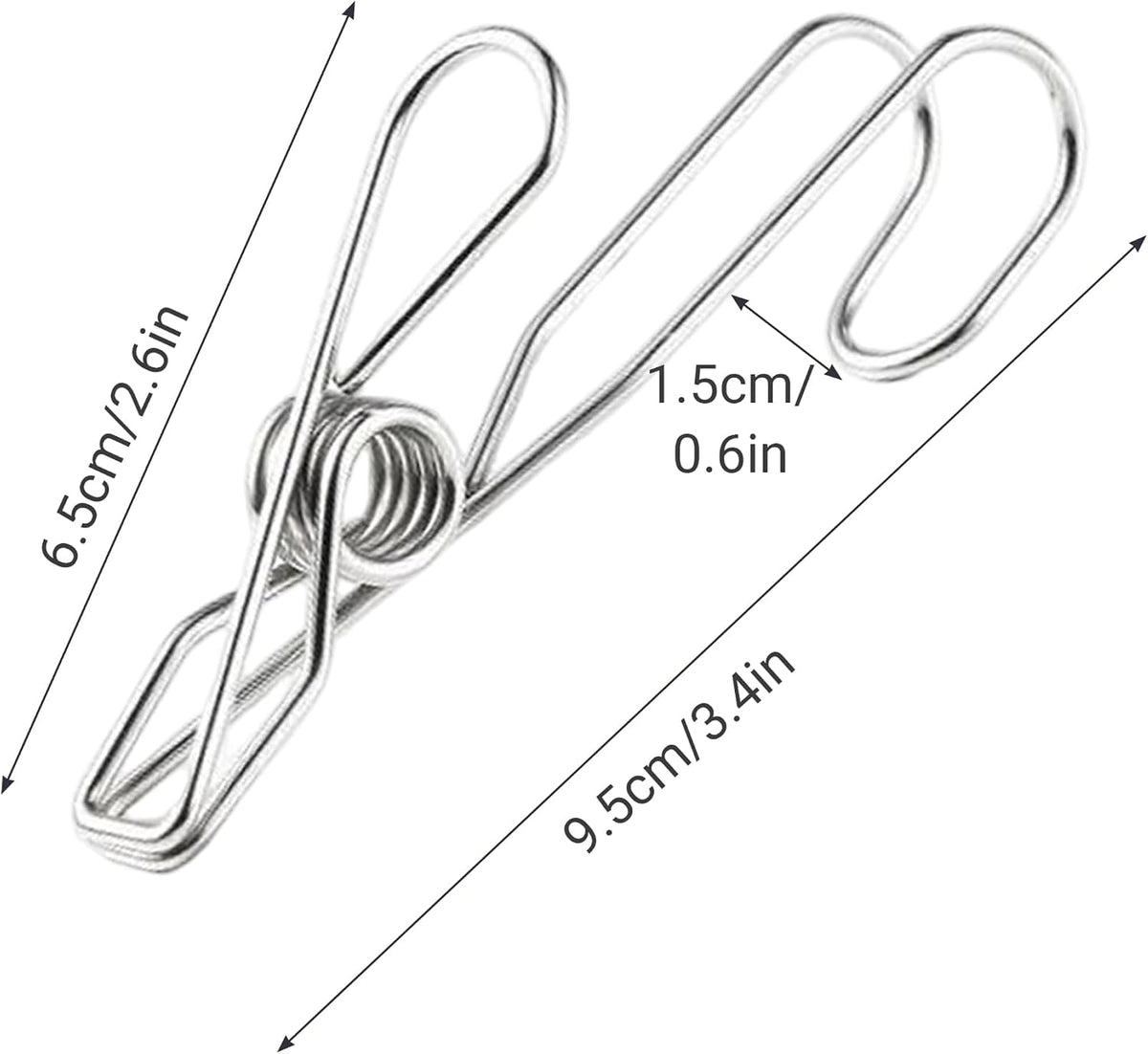 10PCS Stainless Steel Tea Bag Clips with Hook Design, Rust-Resistant Metal Tea Bag Holder for Mug, Squeezer, Accessories for Loose, Silver