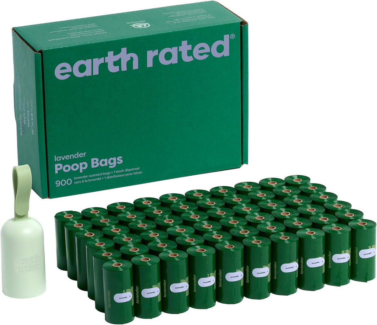 Dog Poop Bag Holder, Durable and Guaranteed Leakproof, Unscented, Dispenser with Starter Roll