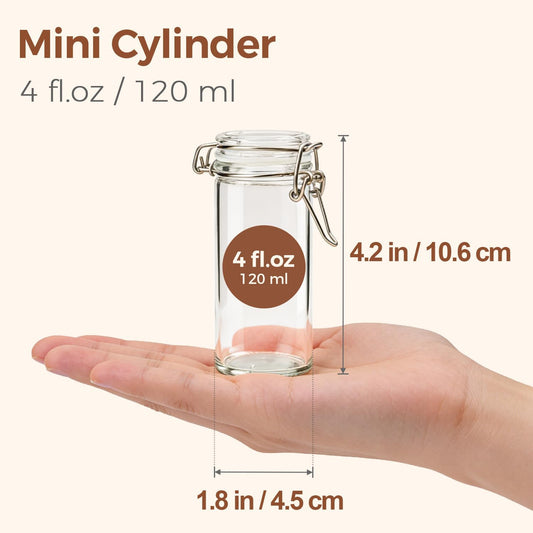Glass Pantry Jars with Airtight Lids 0.7 Gal 2 Pack Wide Mouth Flour | BPA-free food-grade glass, wire clamp seal, wide mouth, 88 oz, bulk flour & sugar, rice, sourdough starter, candy & cookie