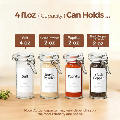 Glass Pantry Jars with Airtight Lids 0.7 Gal 2 Pack Wide Mouth Flour | BPA-free food-grade glass, wire clamp seal, wide mouth, 88 oz, bulk flour & sugar, rice, sourdough starter, candy & cookie