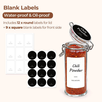 Glass Pantry Jars with Airtight Lids 0.7 Gal 2 Pack Wide Mouth Flour | BPA-free food-grade glass, wire clamp seal, wide mouth, 88 oz, bulk flour & sugar, rice, sourdough starter, candy & cookie