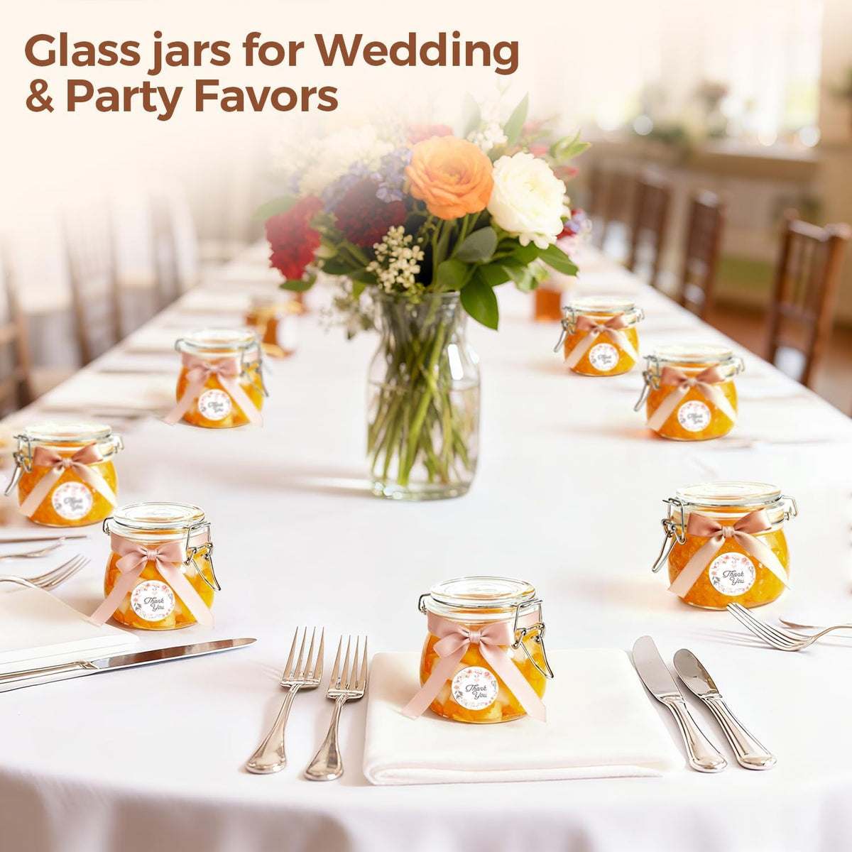 Glass Pantry Jars with Airtight Lids 0.7 Gal 2 Pack Wide Mouth Flour | BPA-free food-grade glass, wire clamp seal, wide mouth, 88 oz, bulk flour & sugar, rice, sourdough starter, candy & cookie