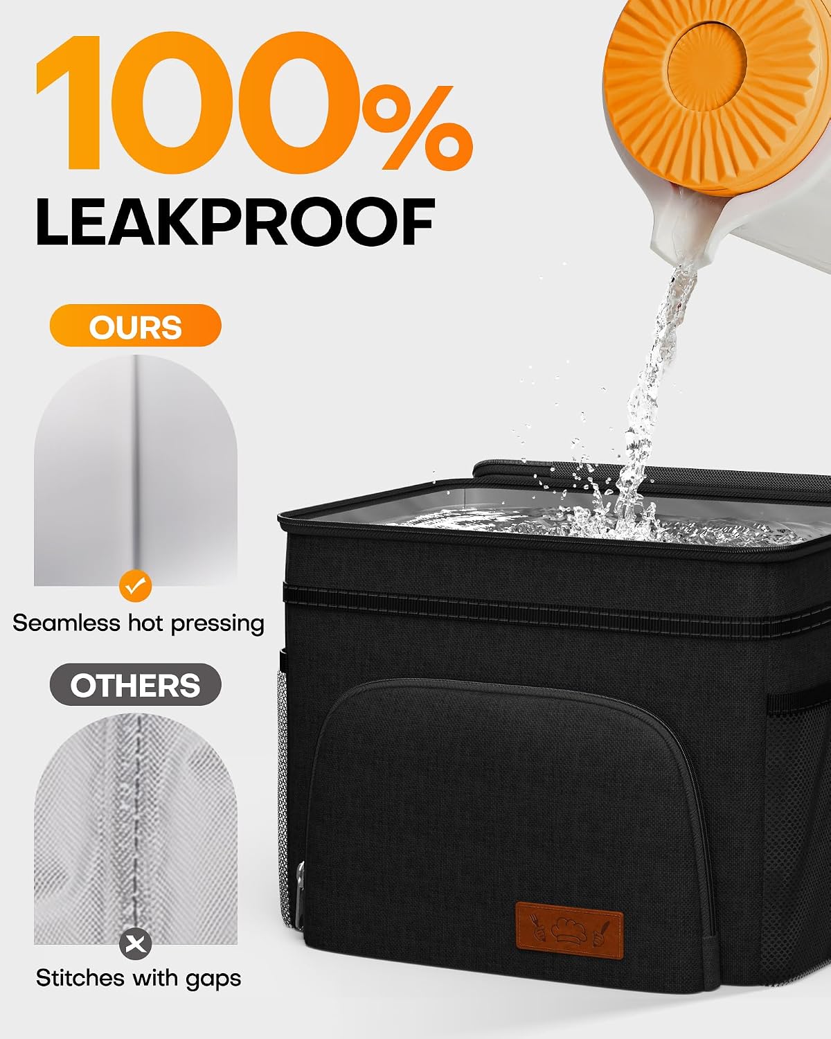 Insulated Lunch Box Men Women Leak-Proof Cooler Lunch Bag 9L