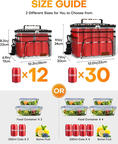 Insulated Lunch Box Men Women Leak-Proof Cooler Lunch Bag 9L