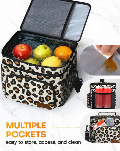 Insulated Lunch Box Men Women Leak-Proof Cooler Lunch Bag 9L