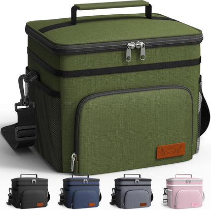 Insulated Lunch Box Men Women Leak-Proof Cooler Lunch Bag 9L