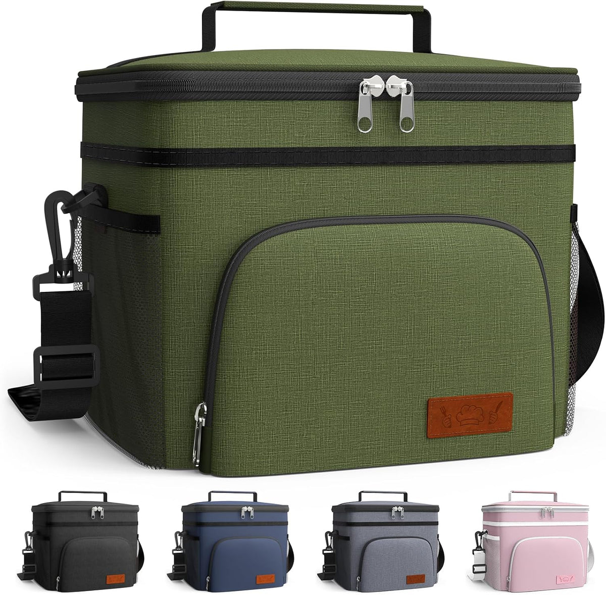 Insulated Lunch Box Men Women Leak-Proof Cooler Lunch Bag 9L