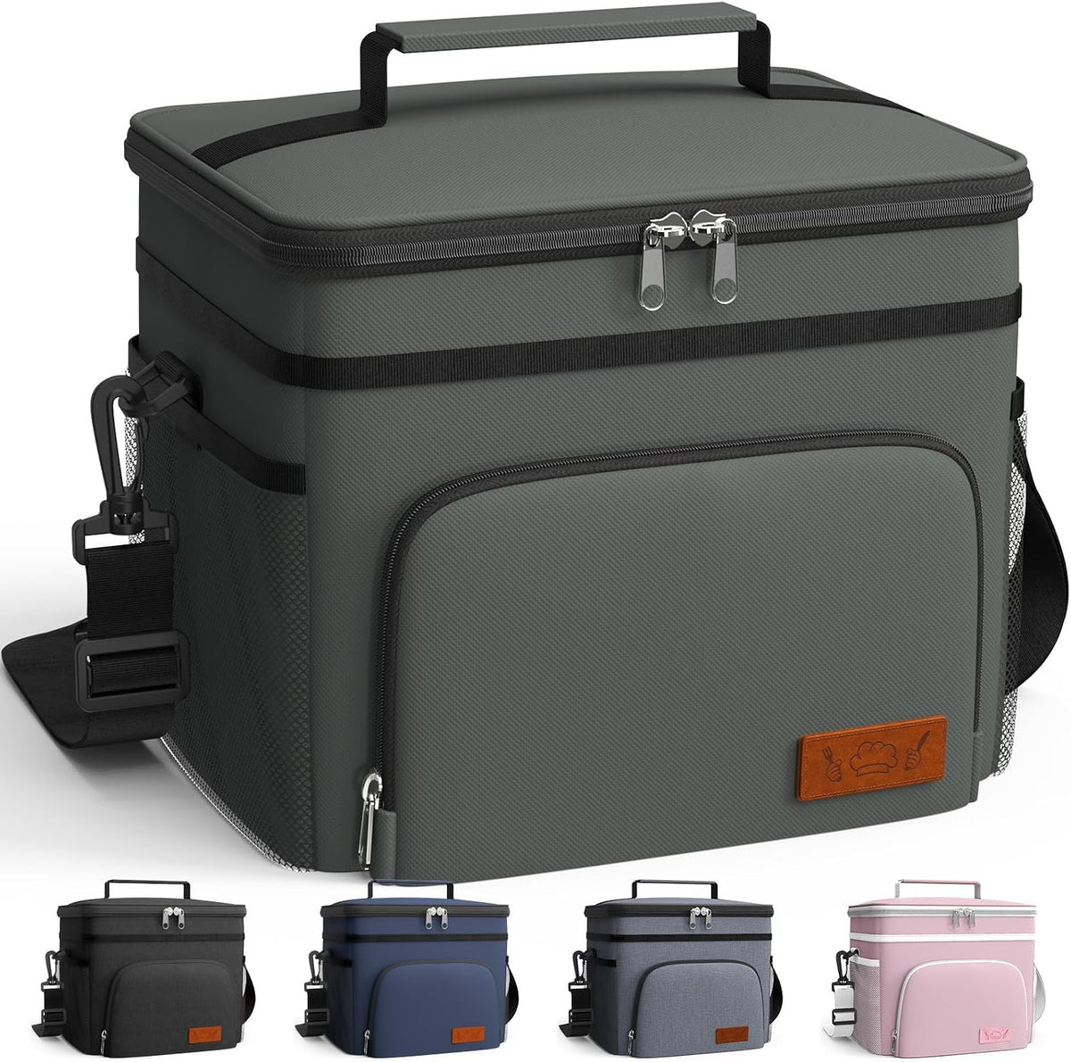 Insulated Lunch Box Men Women Leak-Proof Cooler Lunch Bag 9L