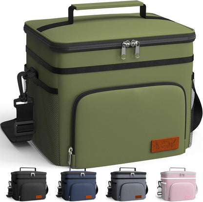 Insulated Lunch Box Men Women Leak-Proof Cooler Lunch Bag 9L