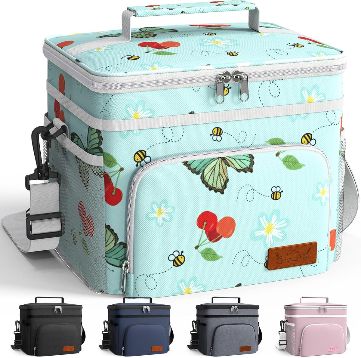 Insulated Lunch Box Men Women Leak-Proof Cooler Lunch Bag 9L