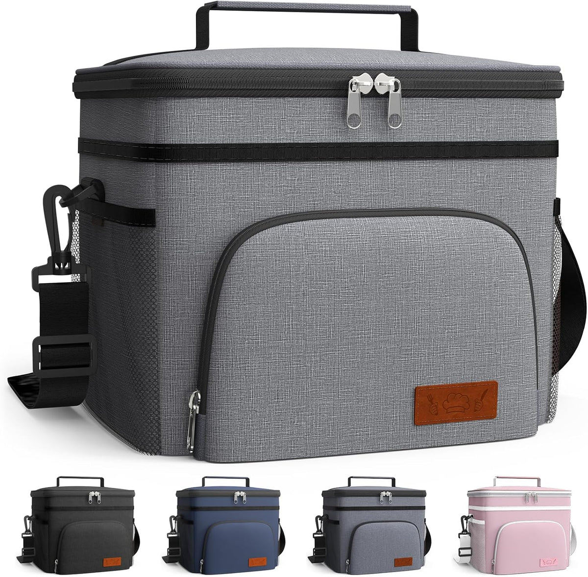 Insulated Lunch Box Men Women Leak-Proof Cooler Lunch Bag 9L