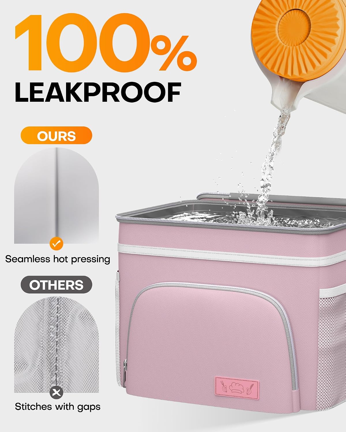 Insulated Lunch Box Men Women Leak-Proof Cooler Lunch Bag 9L