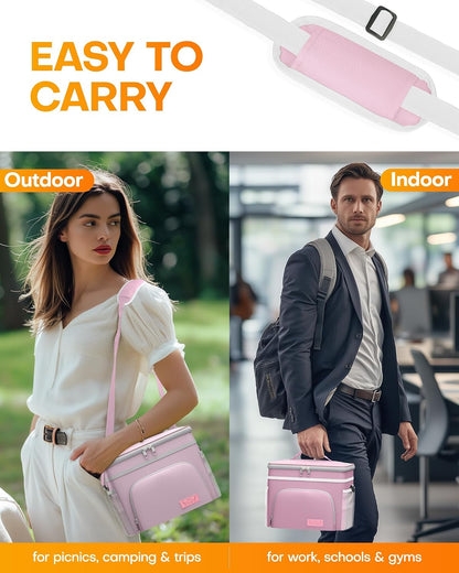 Insulated Lunch Box Men Women Leak-Proof Cooler Lunch Bag 9L