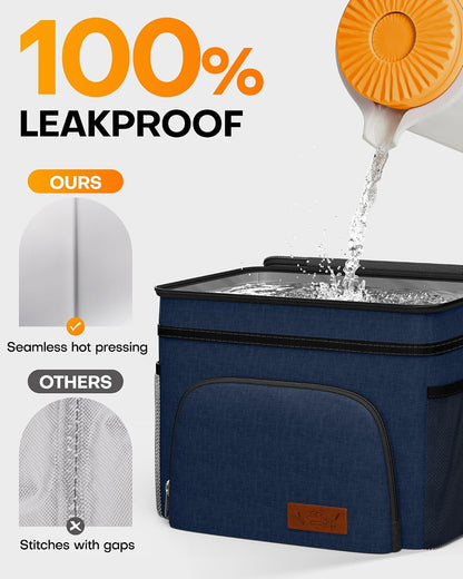 Insulated Lunch Box Men Women Leak-Proof Cooler Lunch Bag 9L