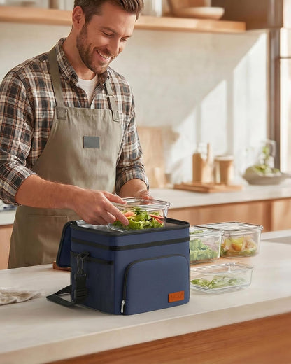 Insulated Lunch Box Men Women Leak-Proof Cooler Lunch Bag 9L