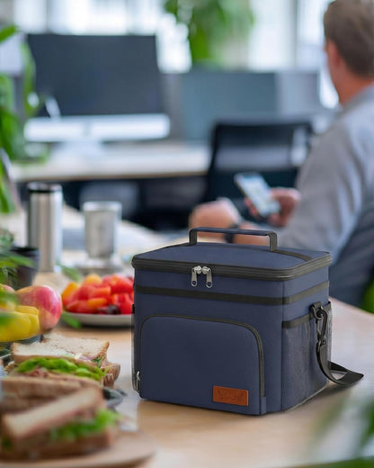Insulated Lunch Box Men Women Leak-Proof Cooler Lunch Bag 9L