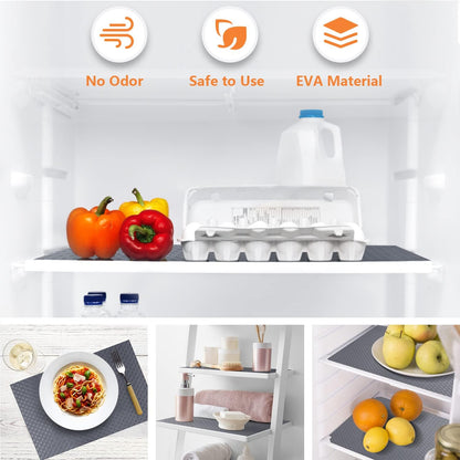 Shelf Liners for Kitchen Cabinets Non Adhensive,Gray 11.8"× 59"