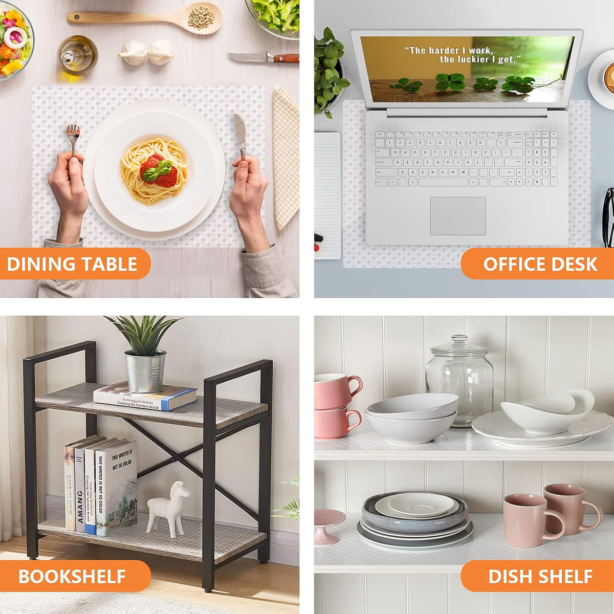 Shelf Liners for Kitchen Cabinets Non Adhensive,Gray 11.8"× 59"