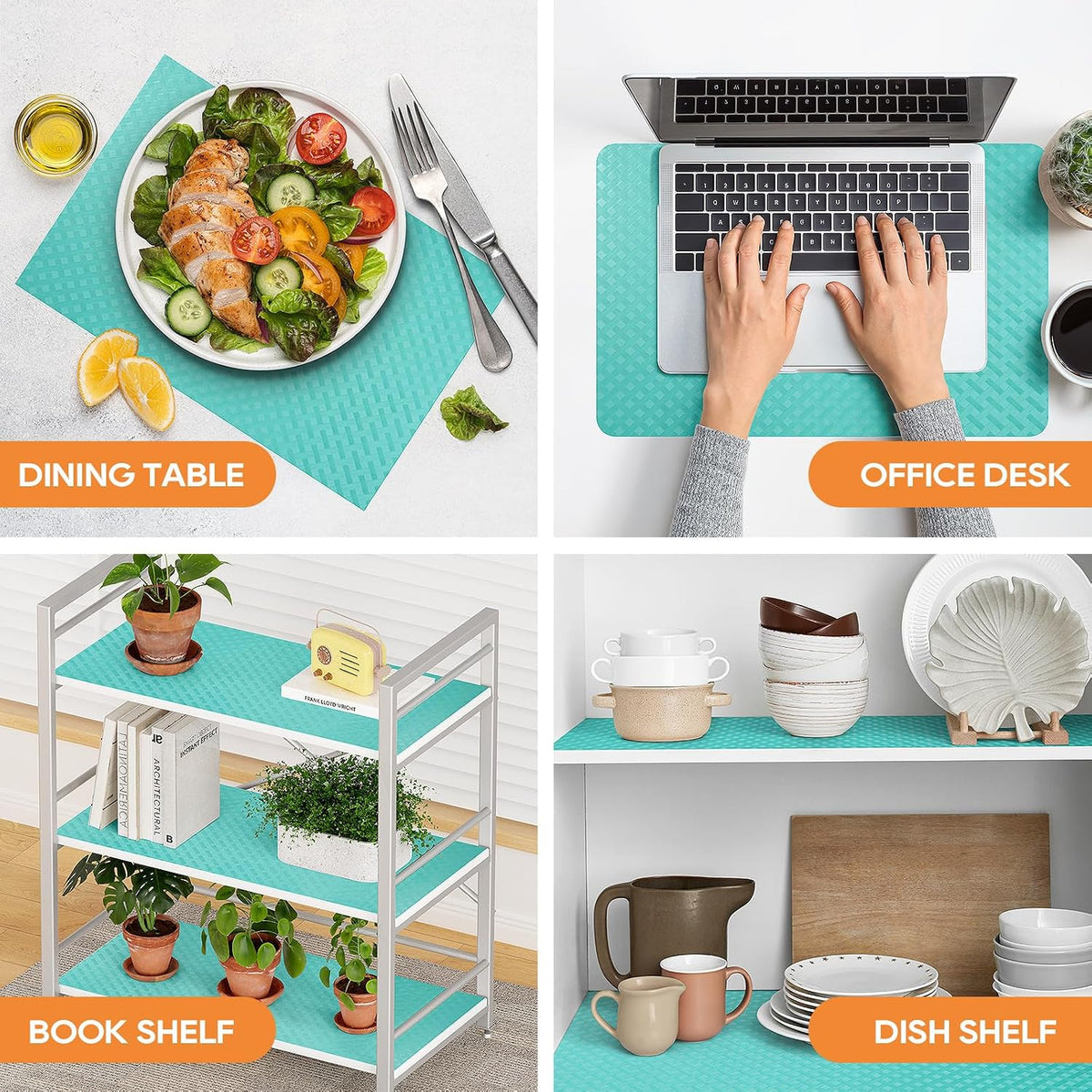 Shelf Liners for Kitchen Cabinets Non Adhensive,Gray 11.8"× 59"