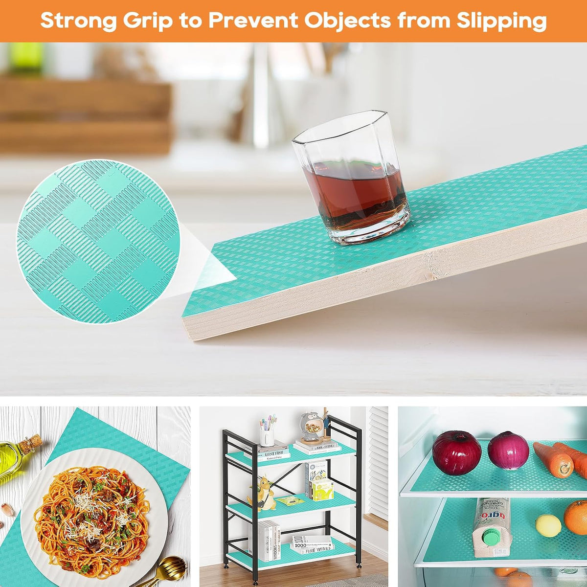 Shelf Liners for Kitchen Cabinets Non Adhensive,Gray 11.8"× 59"