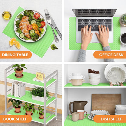 Shelf Liners for Kitchen Cabinets Non Adhensive,Gray 11.8"× 59"