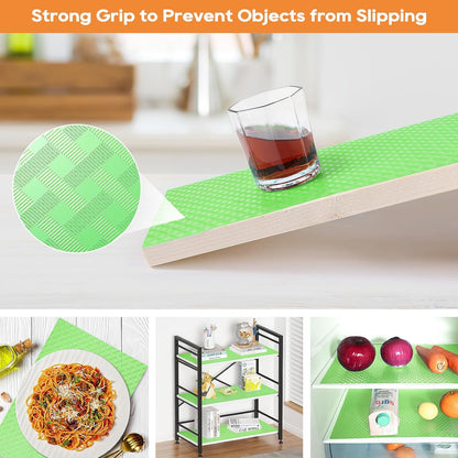 Shelf Liners for Kitchen Cabinets Non Adhensive,Gray 11.8"× 59"