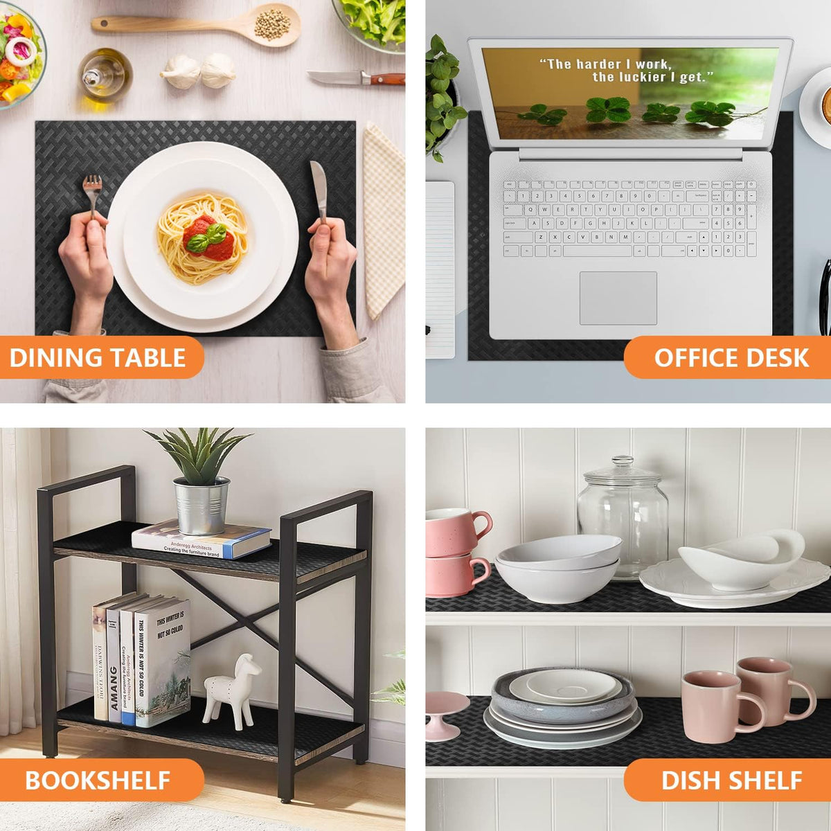 Shelf Liners for Kitchen Cabinets Non Adhensive,Gray 11.8"× 59"