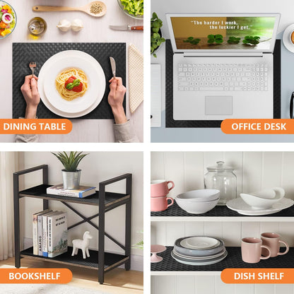 Shelf Liners for Kitchen Cabinets Non Adhensive,Gray 11.8"× 59"