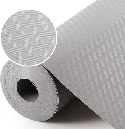 Shelf Liners for Kitchen Cabinets Non Adhensive,Gray 11.8"× 59"