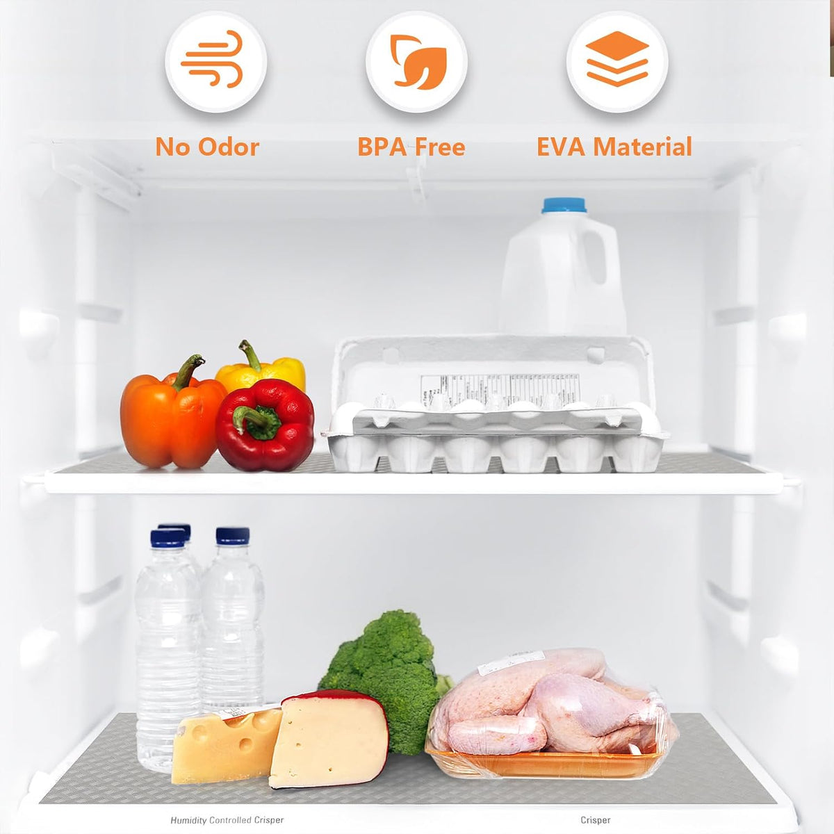 Shelf Liners for Kitchen Cabinets Non Adhensive,Gray 11.8"× 59"